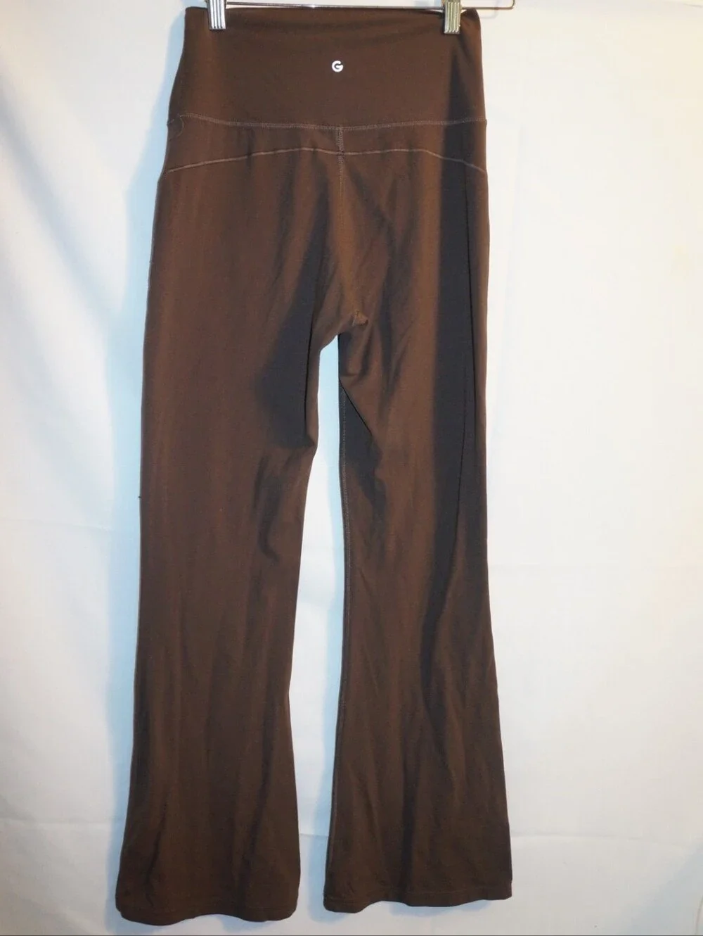 High-Rise Brown Yoga Flare Pants - Picture 7 of 11